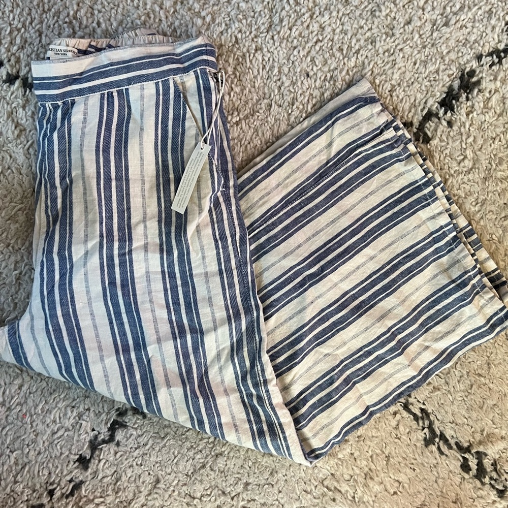 Christian Siriano Wide-legged Linen Pants